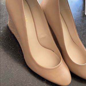 Never worn leather Cole Haan Wedges